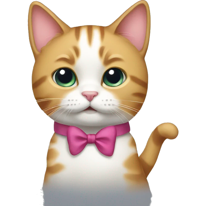 cat with a bow emoji