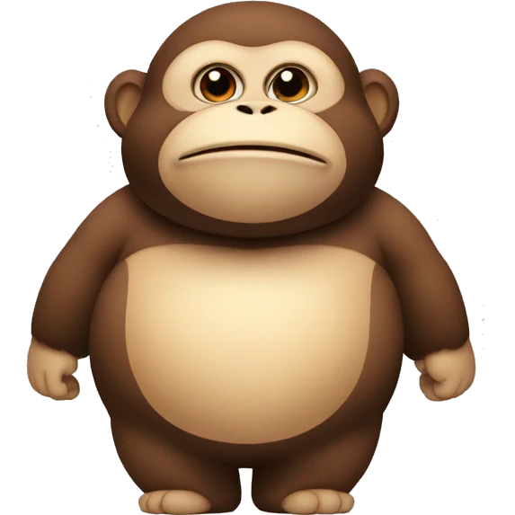 chubby monkey  with a belly emoji