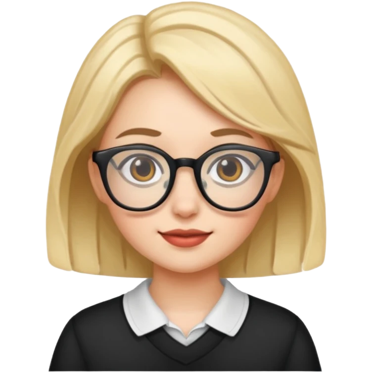 Cute female dork emoji