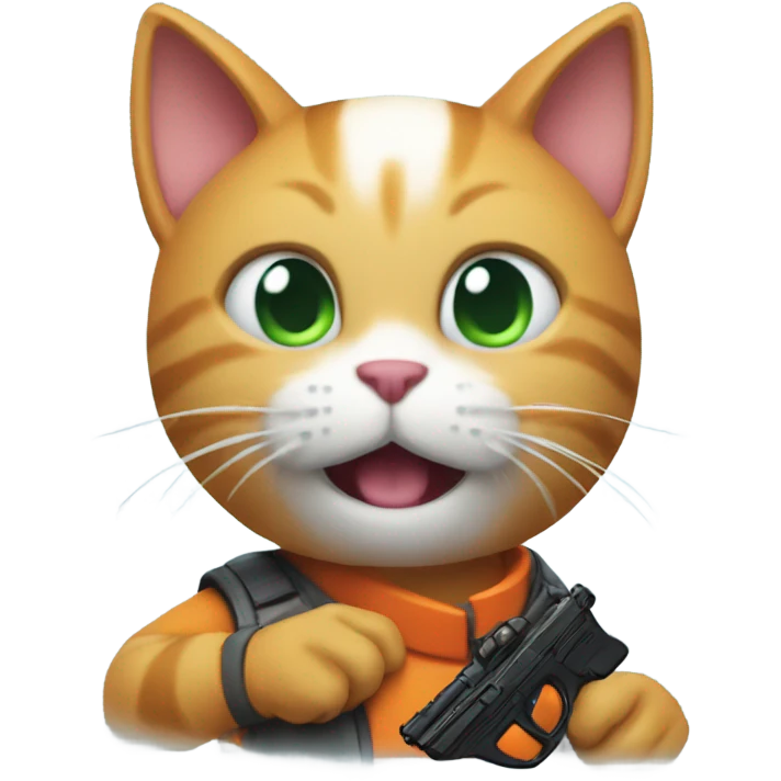 Sigma cat with nerf. emoji
