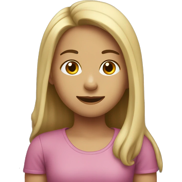A girl playing dti emoji