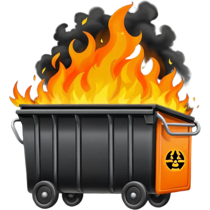 Dumpster fire 2025 emoji