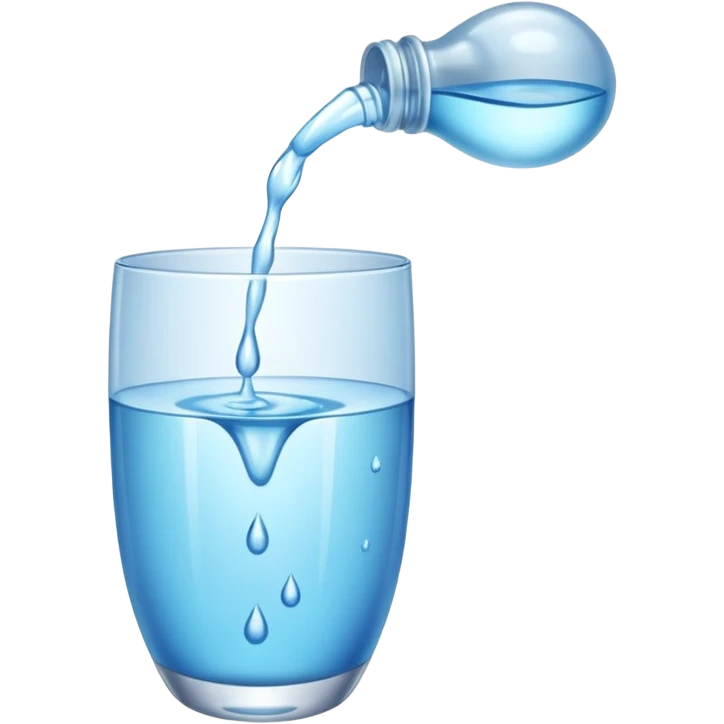 Water pouring from glass emoji