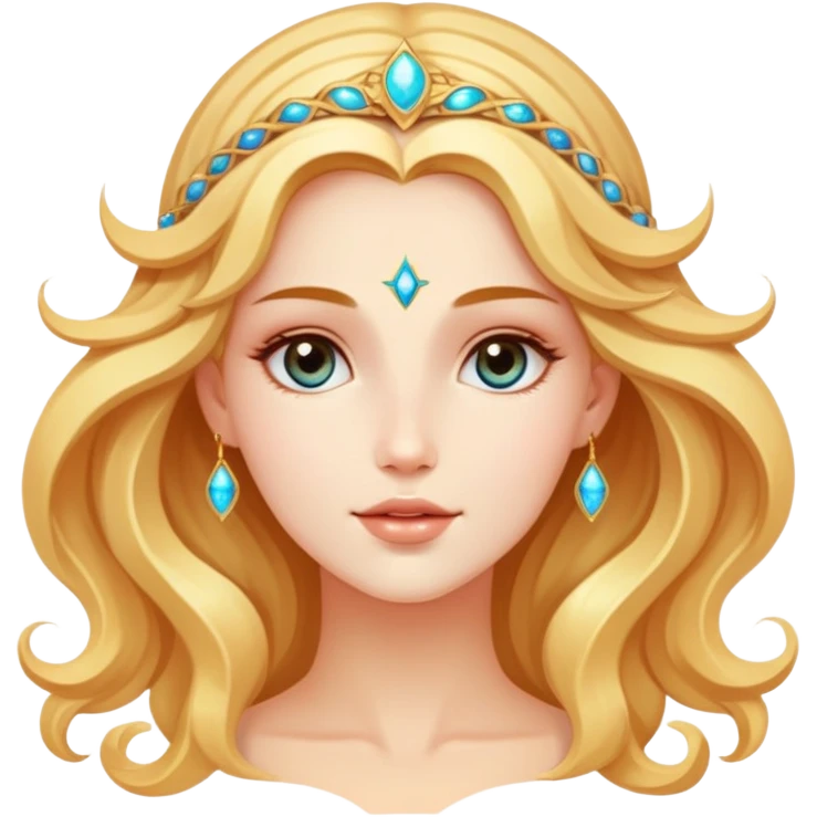 closeup head portrait of universe goddess Sophia with pretty perfect feminine attractive face, cosmic beauty with detailed delicate facial features, head only isolated, no body emoji