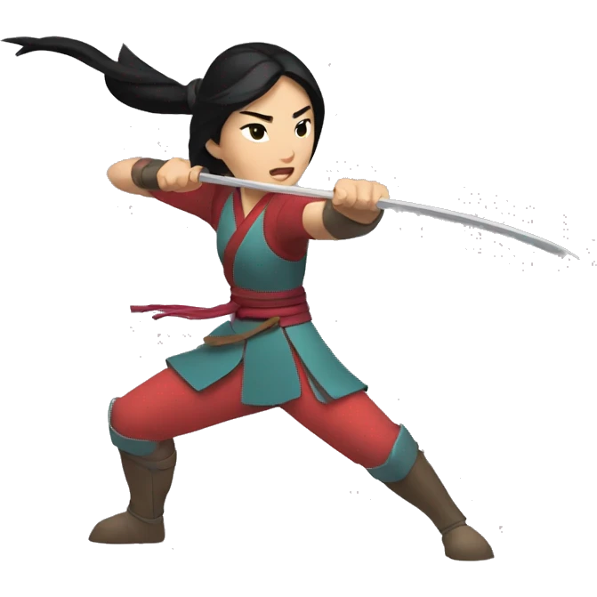 Mulan fighting  emoji
