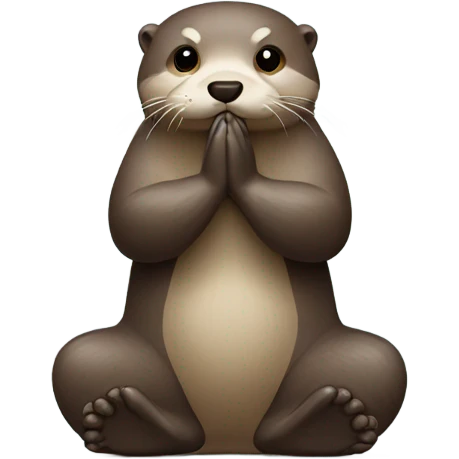 Otter kneeling to pray emoji