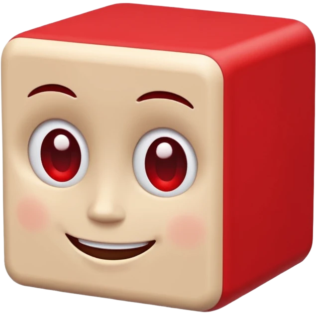 red cube character face emoji