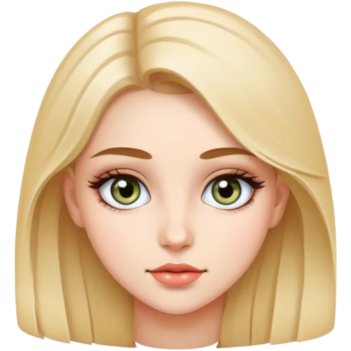 Beautiful girl, unique eyes emoji