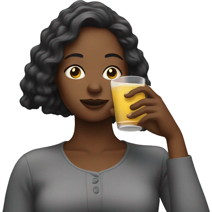 woman drinking emoji