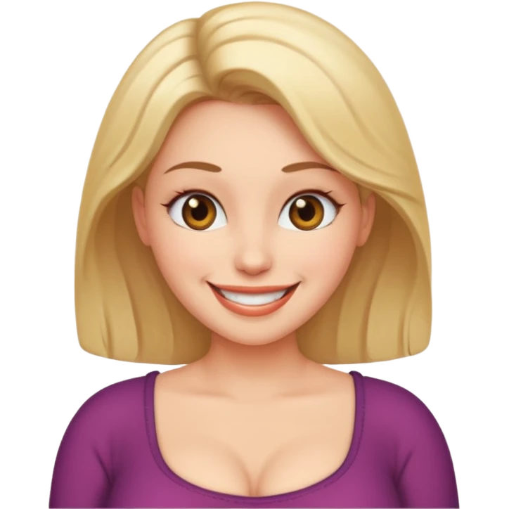 Naked Woman with big boobs emoji