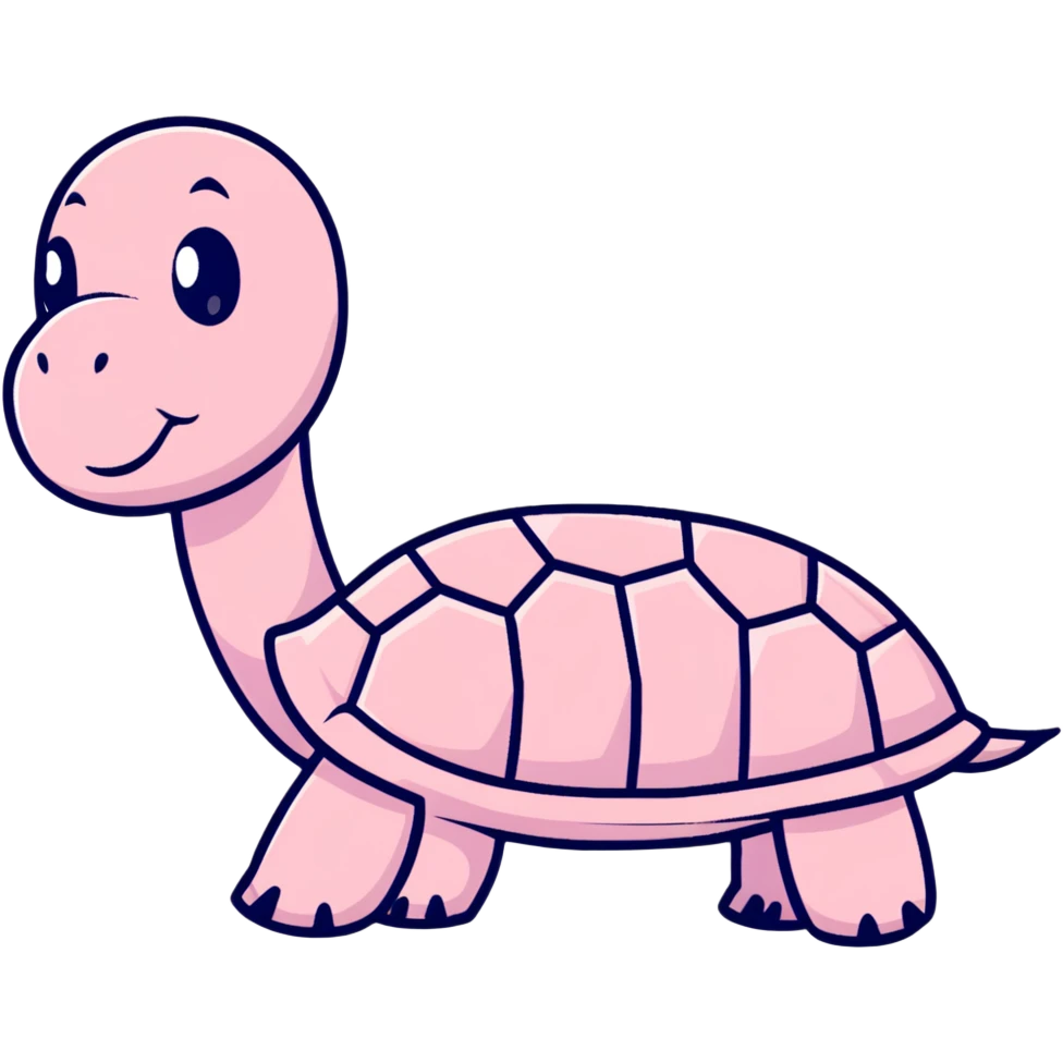 light pink turtle, cute, adorable, looks like a stuffed animal with no details in skin emoji