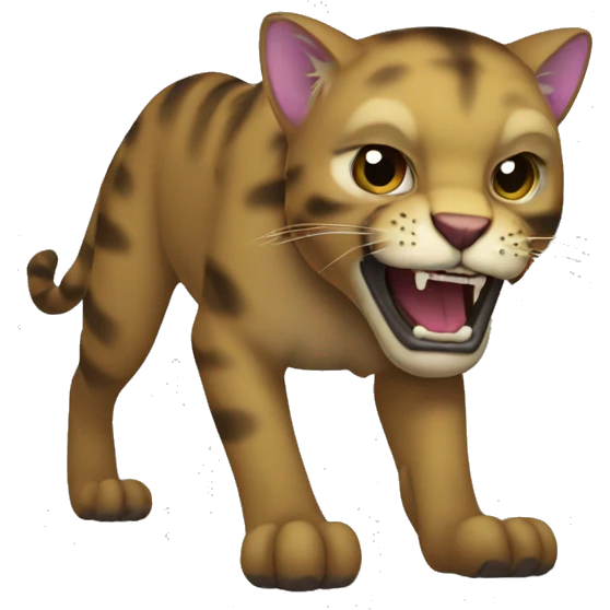 Sabercat with 10” fangs emoji