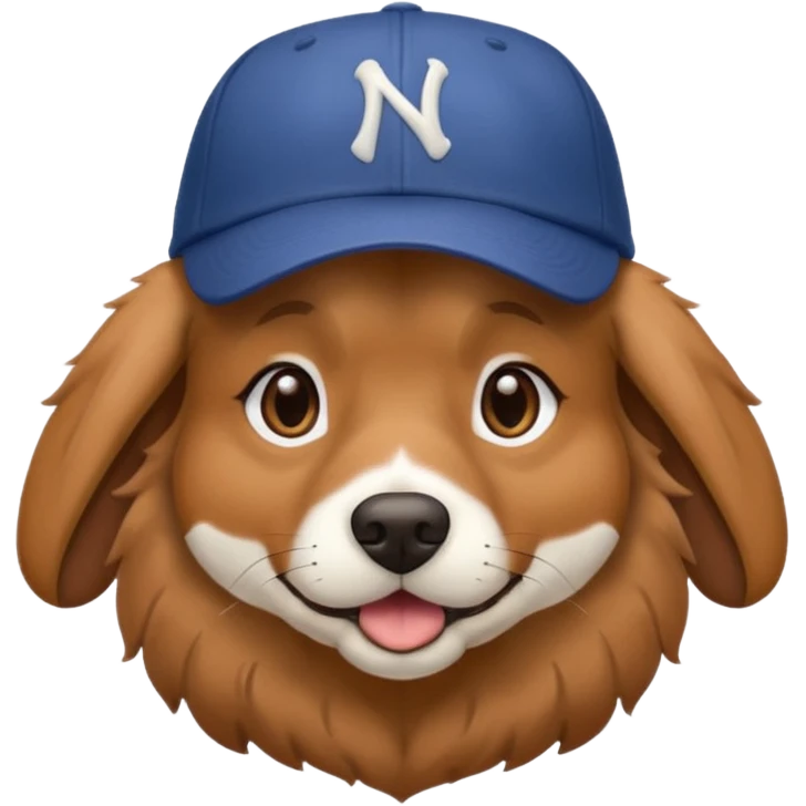 baseball hat dog emoji