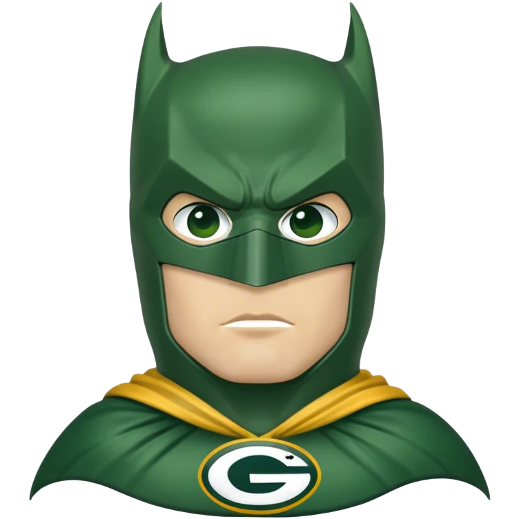 Batman as a Green Bay packers fan emoji