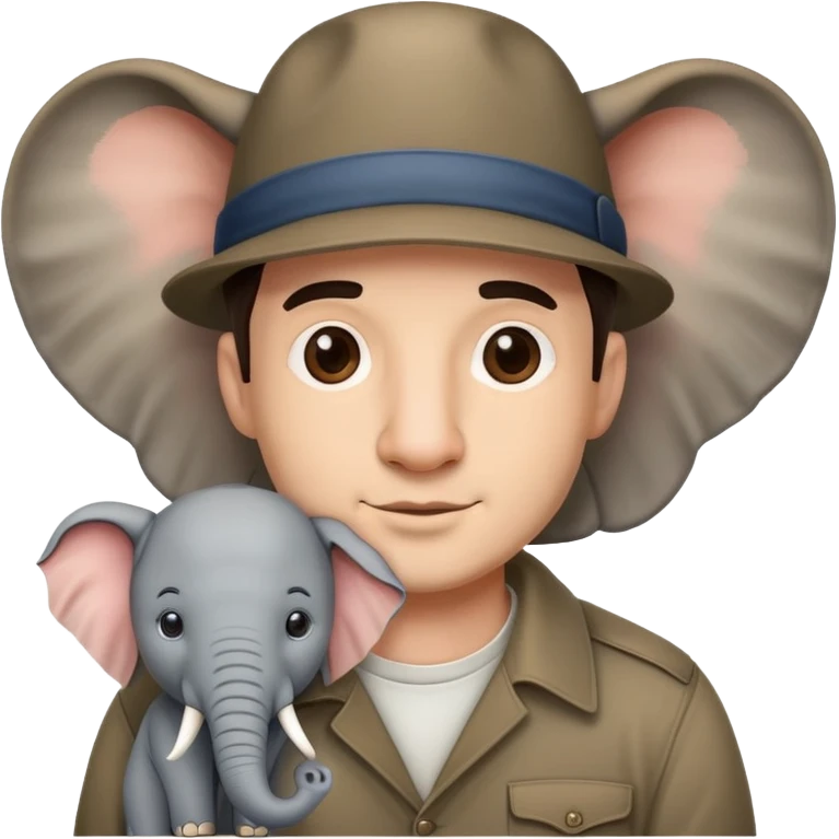 Elephant sitting on a man emoji