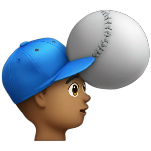 Sisyphus with a blue baseball cap emoji