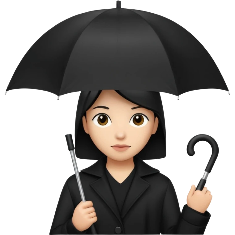Black bloc with umbrella  emoji