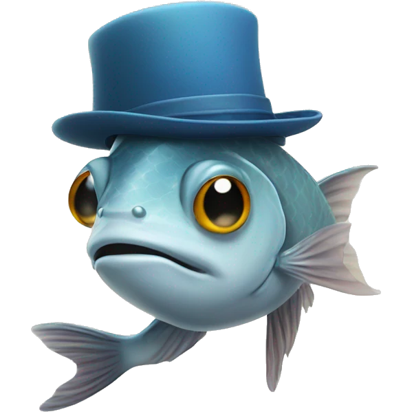fish with hat emoji