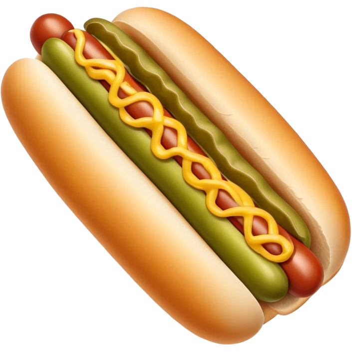 hot dog with a pickle emoji
