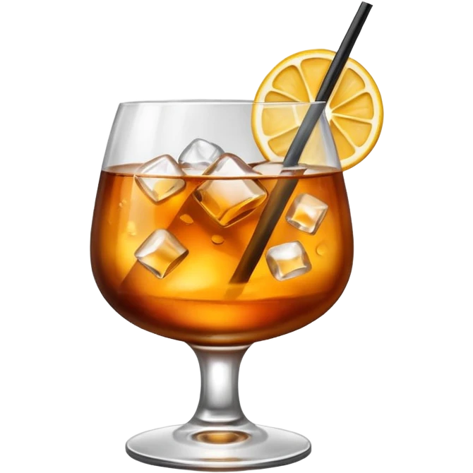 cocktail in a whisky glass emoji