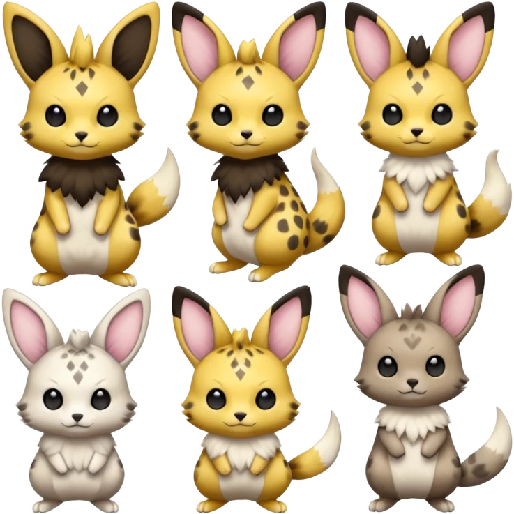 Serval-Sergal-Picchu-Minccino-Pikachu-Fakemon-Pokémon-creature  emoji