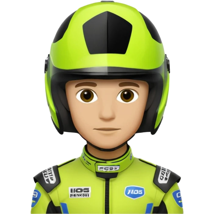 lando norris’ neon green and black 2025 helmet  emoji
