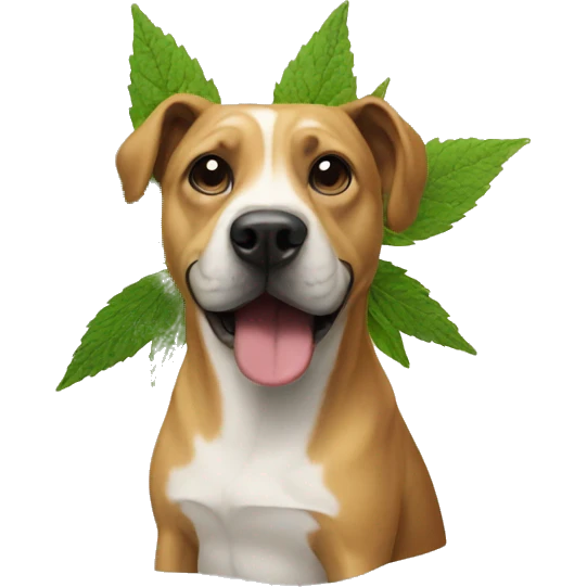Dog weed emoji