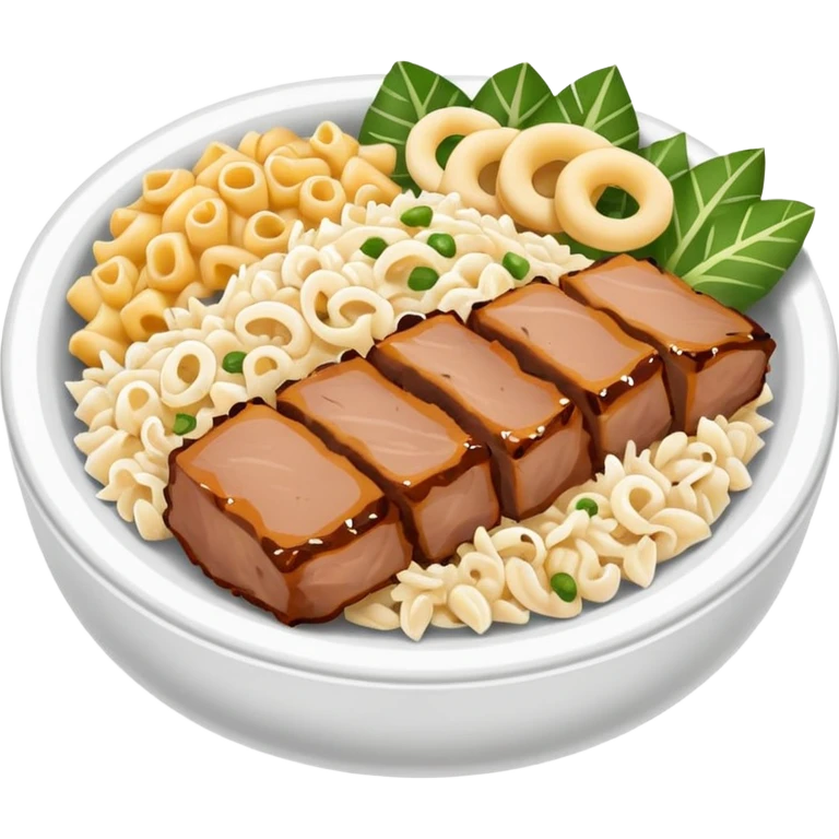 hawaiian plate lunch takeout emoji