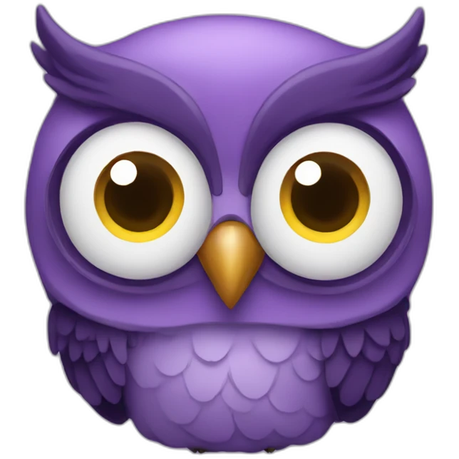 Purple owl emoji