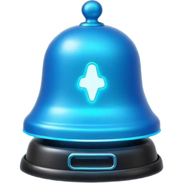 Notification bell neon emoji