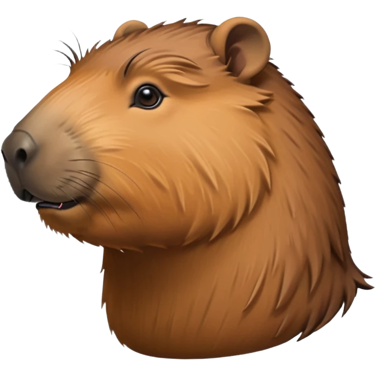 Realistic Capybara side view emoji