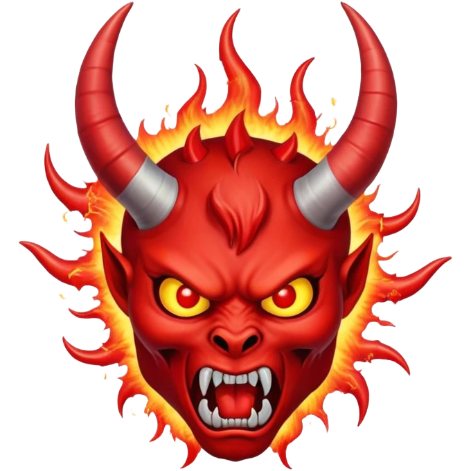 Exploding devil emoji