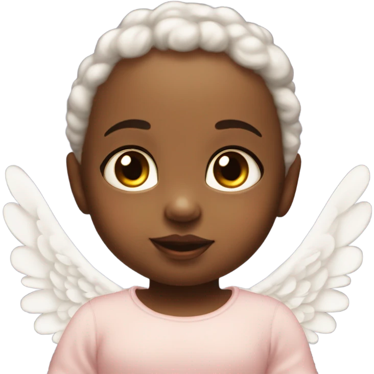 twin baby girls with halo and angel wings emoji