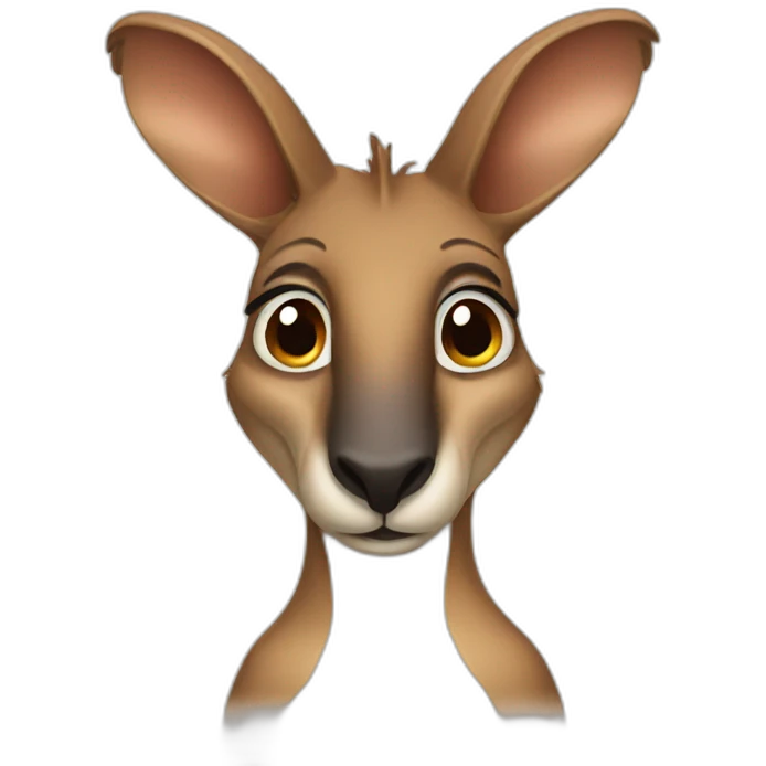 shy kangaroo emoji