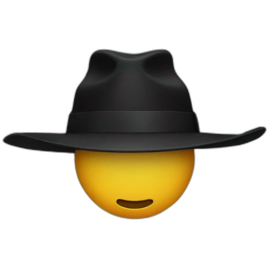 black hat emoji