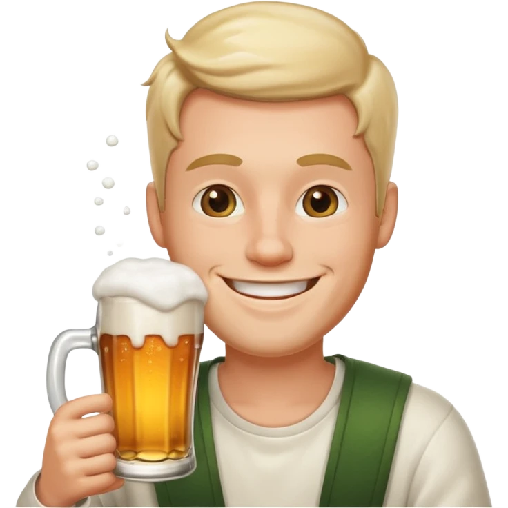 crie um emoji um homem bebendo cerveja emoji