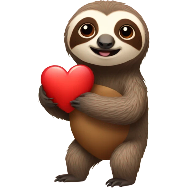 Sloth with a heart  emoji