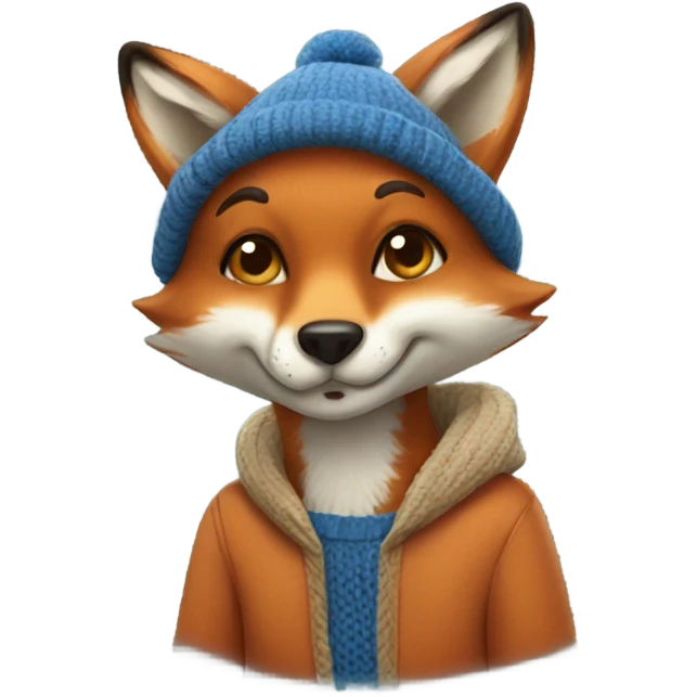 fox in blue sweater emoji