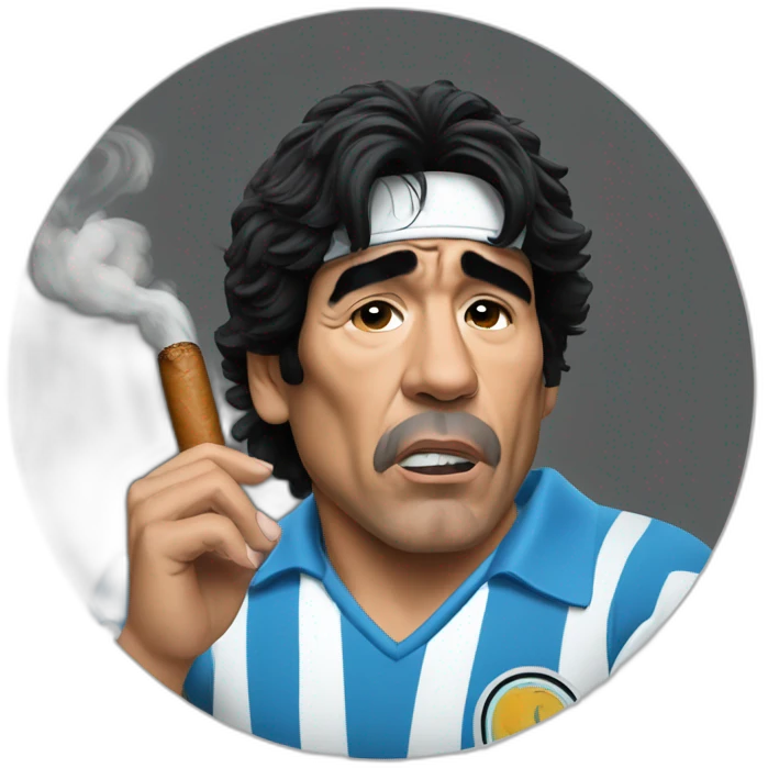 Maradona-with-a-cigar emoji