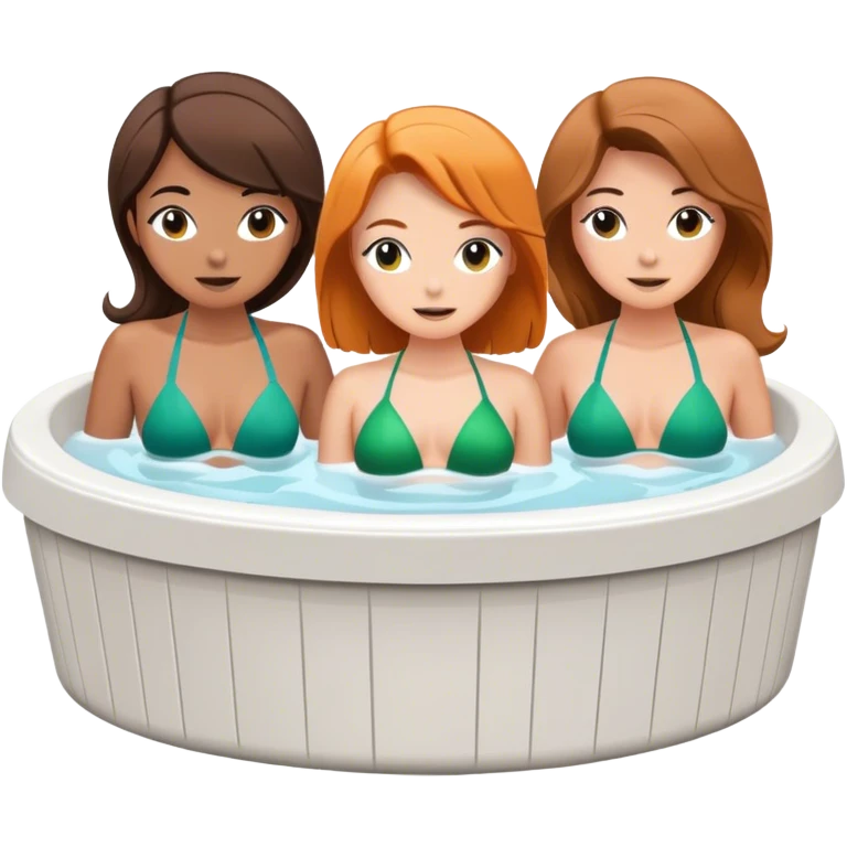 Three Irish girls hot tubing  emoji