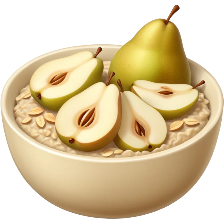 Oatmeal with pears emoji