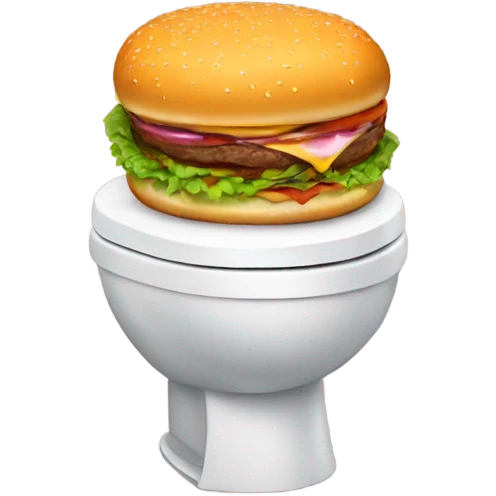Toilet burger emoji