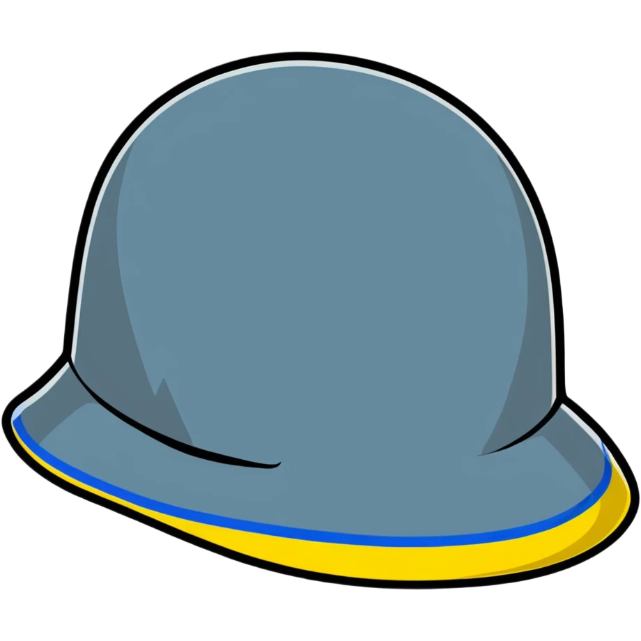 Modern Ukrainian military kevlar helmet with national blue and yellow markings emoji