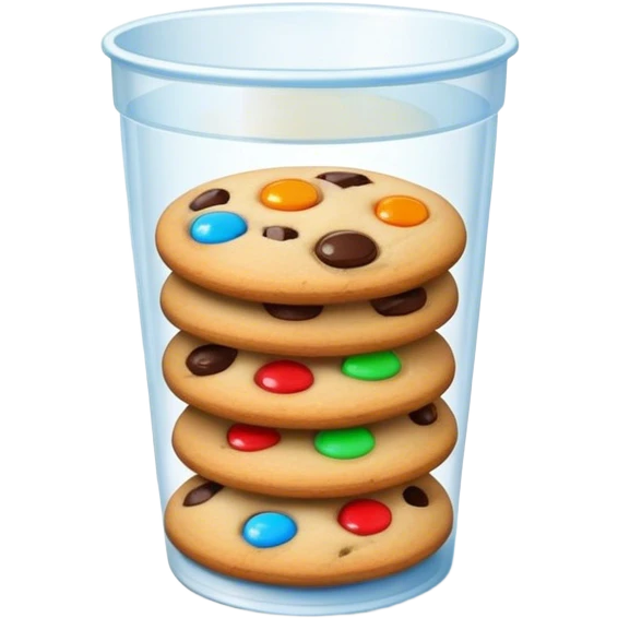small plastic cup with cookies   emoji