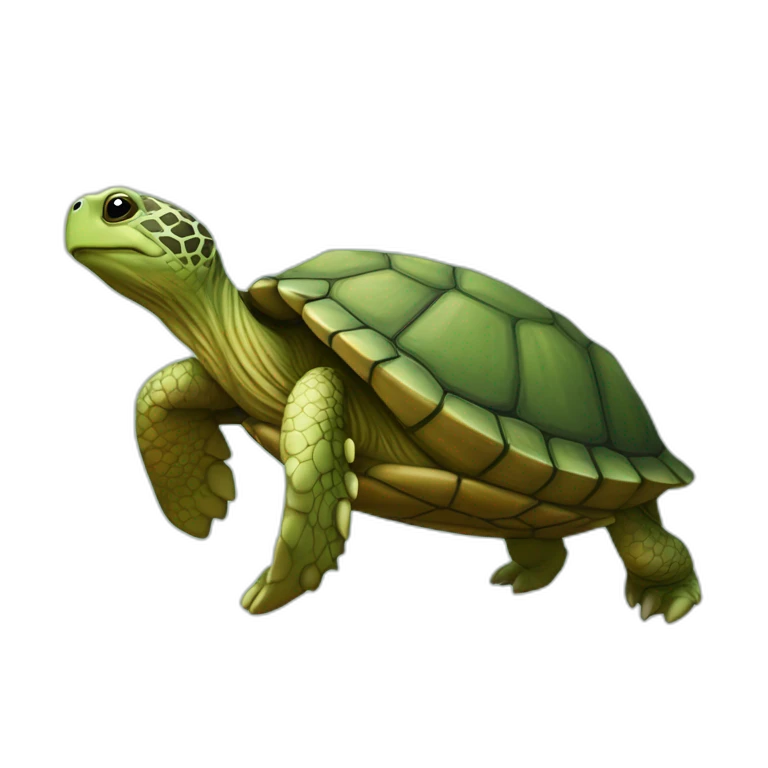 Tortue sur une tortue emoji