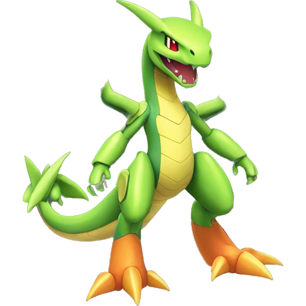 Metallic medabot-Flygon-Charizard full body emoji