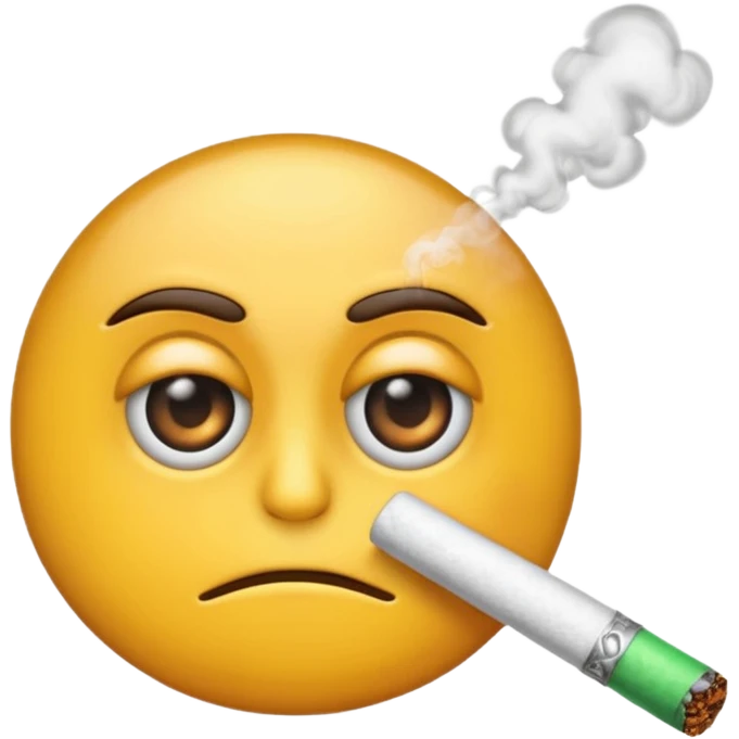 Eye rolling emoji smoking  emoji
