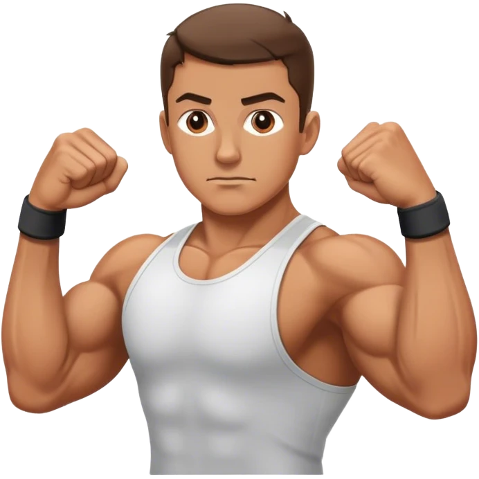 man forearm exercise emoji