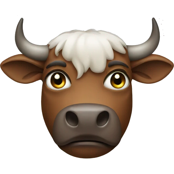 Crying bull emoji