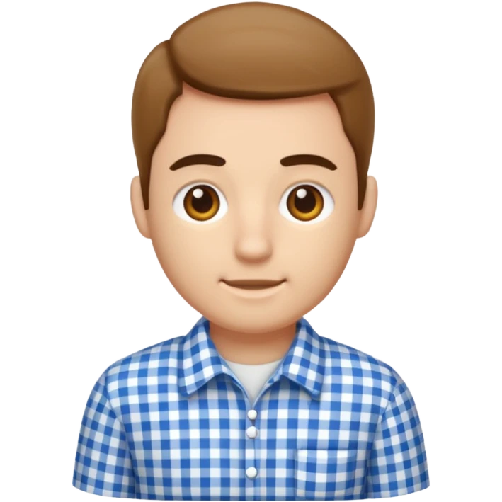 gingham shirted man emoji
